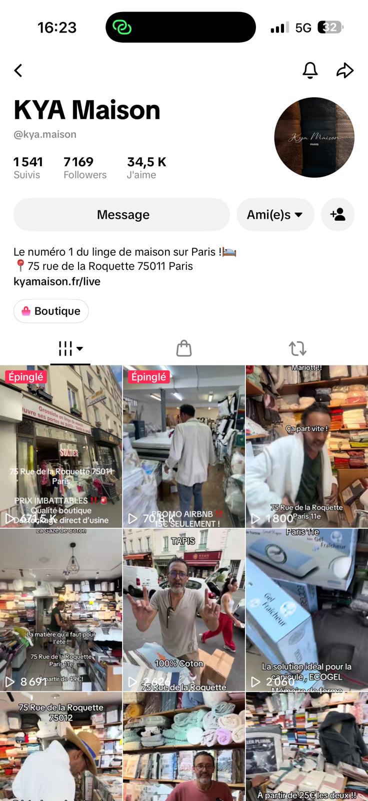 Profil TikTok KYA Maison après — 7 169 abonnés